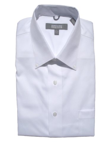  Kenneth Cole Reaction Men's White Non-Iron Dress Shirt