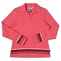 Adidas Ladies ClimaLite Long Sleeve Border Stripe Polos