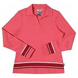 Adidas Ladies ClimaLite Long Sleeve Border Stripe Polos