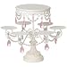 White and Pink Beaded Multi Cake Stand