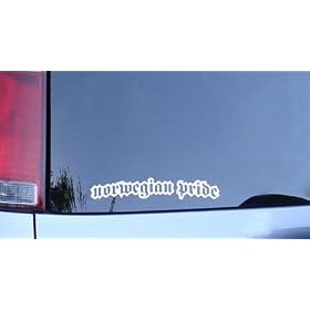 Norwegian Pride Vinyl Sticker - White