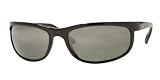 RAY BAN 2027 601 W1 BLACK POLARIZED PLASTIC SUNGLASSES.