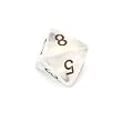 Chessex Borealis Clear with black d8 Dice