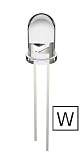 Joe Knows Electronics 5mm Clear White LED (25 Pack) HQ Series