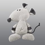 Eigenschaften NICI Rock Star Baby Ratte mit Rassel / NICI Rock Star Baby - Babyratte 2D grau mit Rassel, 15 cm