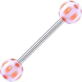 Barbell - Orange SOCCER BALL Tongue Ring - B0002SPG9A