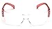 Pyramex Safety Intruder Eyewear, Red Temples, Clear Lens