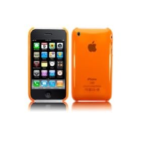 APPLE IPHONE 3G 3GS ORANGE CRYSTAL BACK SKIN CASE COVER WITH FREE SCREEN PROTECTOR