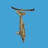 Antique Brass Dolphin Pendant