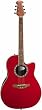 Applause AE128-RR Super Shallow Acoustic-Electric Guitar, Ruby Red