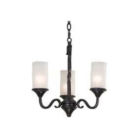 Kenroy Home 80243ORB Monroe Three-Light Convertible Chandelier with 3-Inch Shades by Kenroy Home