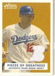 2006 Bowman Heritage Pieces of Greatness #PG-JK Jeff Kent - Los Angeles Dodgers (Piece of Authentic Game Used Jersey) (Baseball Cards)