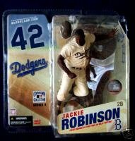 McFarlane Toys MLB Cooperstown Collection Series 3 Action Figure Jackie Robinson (Brooklyn Dodgers) Sepia Color Uniform Variant