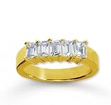 18k Yellow Gold 5 Stone 1 1/2Ct Diamond Anniversary Band