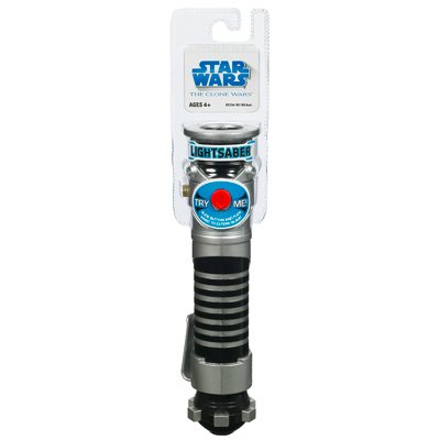 Childrens Toyshop  Toys : Star Wars The Clone Wars Purple Basic Lightsaber with Black & Grey Handle