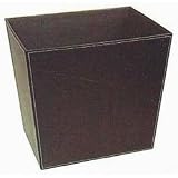 Faux Leather Tapered Wastebasket (Dark Chocolate Brown) (12