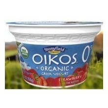 Oikos Organic Lowfat Strawberry Fruit On The Bottom Greek Yogurt, 5.3 Ounce -- 12 per case.
