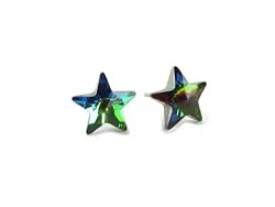Vitrail Medium Star Shape Swarovski Crystal Element Stud Earrings, 10mm