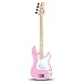 Rockburn PB Style Bass Guitar - Pink