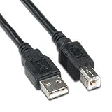 USB 2.0 Cable Type A Male to Type B Male 6 ft, Black