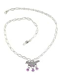 Green Earth Jewelry Fair Trade Amethyst Bird Necklace, Size 16 IN