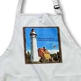 Outer Island Light Station, Apostle Islands - Medium Length Apron With Pouch Pockets 22w X 24l