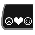 Peace Love Happiness Car Decal / Sticker $4.25