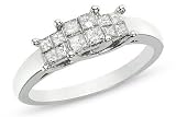 1/2 Carat Princess Cut Diamond 14K White Gold Ring
