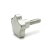 JW Winco Stainless Steel 304 Hand Knob, Threaded Stud, M8 x 1.25 Thread Size x 20mm Thread Length, 40mm Head Diameter (Pack of 1)