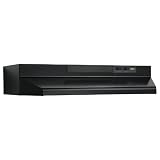 Buy Broan F403023 30-Inch Two-Speed 4-Way Convertible Range Hood, Black by Broan-NuTone