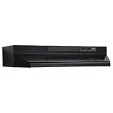 Broan F403023 30-Inch Two-Speed 4-Way Convertible Range Hood, Black