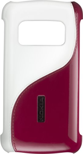 Nokia CC-3010 Leder Handytasche wei&szlig;/burgund