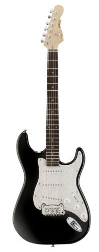 G&L Tribute Legacy Guitar (Black, Hard Rock Rosewood Neck)