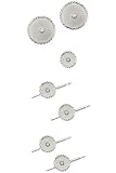 Solid 14k White Gold Round Swirl With Center Diamond Cufflinks, Tie Tac and Stud Set