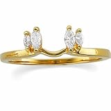 Elegant and Stylish 1/4 ct. tw. Diamond Bridal Enhancer in 14K Yellow Gold ( Size 6 ), 100% Satisfaction Guaranteed.