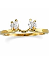 CleverEves 14K Yellow Gold 1 4 Ct Tw Diamond Bridal Enhancer