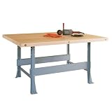 Quick Ship: Four Station Workbench with Steel Legs Vise: 4 Vise