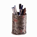 Best Price US Silk Desktop Stationary Set - Pen Holder, Storage Box and Letter Holder in Silver Calligraphy Design - Perfect Gift for Work or Home Office! US , Asia Overstock, overstock desks