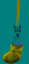 Schnauzer Stocking Christmas Ornament