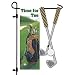 Applique Tee Time Golf Sculpted Mini Flag
