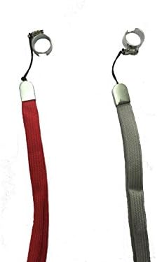 Hary® E Cig Sig Lanyard Neck Sling Rope Necklace Electronic Cigarette Ego Hole Ring 2 Pcs (Grey/Red)