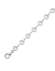 Diamond Heart Line Bracelet 1/10ctw