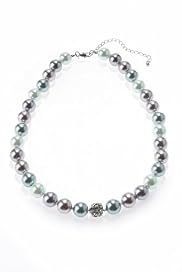 Faux Pearl & Diamanté Snowball Collar Necklace