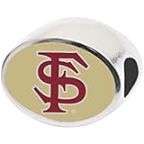 Florida State University Bead Fits Large Hole Bead Bracelets Like Pandora, Chamilia, Biagi, Zable, Troll