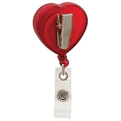Ausziehbarer Ausweishalter/ Skipasshalter/ Rollerclip in Herzform - ausziehbar bis 76 cm - 3,8 x 8,6 x 2,2 cm