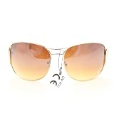 Fashion Sunglasses M9273 White Frame Amber Gradient Lens for Men and Women