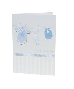 Baby boy washing line card

