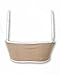 Persun Women White Sexy Floral Sheer Eyelash Lace Spaghetti Strap Crop Cami,White05, Small