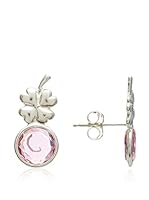 Córdoba Joyeros Pendientes Trébol De La Suerte Rosa De Francia