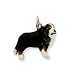 Sterling Silver Enameled Bernese Mountain Dog Charm